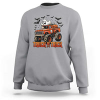 Truck Or Treat Ghost Racing Sweatshirt Funny Halloween Monster Truck Lover - Wonder Print Shop