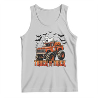 Truck Or Treat Ghost Racing Tank Top Funny Halloween Monster Truck Lover - Wonder Print Shop
