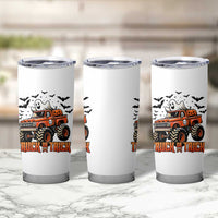 Truck Or Treat Ghost Racing Tumbler Cup Funny Halloween Monster Truck Lover