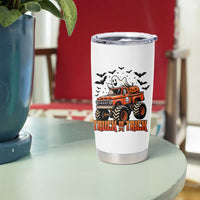Truck Or Treat Ghost Racing Tumbler Cup Funny Halloween Monster Truck Lover