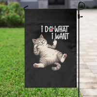 Funny Cat Garden Flag I Do What I Want - Wonder Print Shop