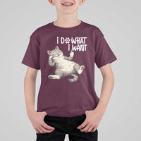 Funny Cat T Shirt For Kid I Do What I Want - Wonder Print Shop