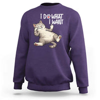 Funny Cat Sweatshirt I Do What I Want - Wonder Print Shop