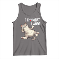 Funny Cat Tank Top I Do What I Want - Wonder Print Shop
