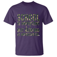 School Is Important But Hunting Is Importanter T Shirt Hunter Life Joke - Wonder Print Shop