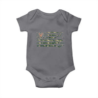 Hunting And Fishing Life Baby Onesie American Flag - Wonder Print Shop