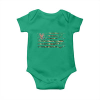 Hunting And Fishing Life Baby Onesie American Flag - Wonder Print Shop