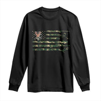 Hunting And Fishing Life Long Sleeve Shirt American Flag - Wonder Print Shop