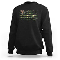 Hunting And Fishing Life Sweatshirt American Flag - Wonder Print Shop