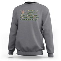 Hunting And Fishing Life Sweatshirt American Flag - Wonder Print Shop