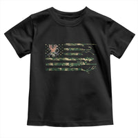 Hunting And Fishing Life Toddler T Shirt American Flag - Wonder Print Shop