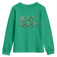 Hunting And Fishing Life Youth Sweatshirt American Flag - Wonder Print Shop