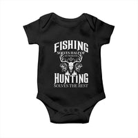 Hunter Fishermen Gifts Baby Onesie Fishing Solves Half Hunting Solves The Rest - Wonder Print Shop