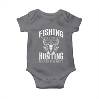 Hunter Fishermen Gifts Baby Onesie Fishing Solves Half Hunting Solves The Rest - Wonder Print Shop