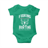 Hunter Fishermen Gifts Baby Onesie Fishing Solves Half Hunting Solves The Rest - Wonder Print Shop