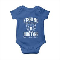 Hunter Fishermen Gifts Baby Onesie Fishing Solves Half Hunting Solves The Rest - Wonder Print Shop