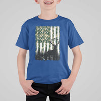 Deer Hunting T Shirt For Kid American Flag Camo Gift - Wonder Print Shop