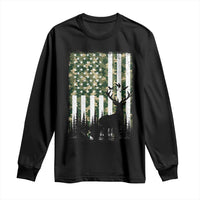 Deer Hunting Long Sleeve Shirt American Flag Camo Gift - Wonder Print Shop