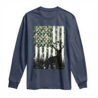 Deer Hunting Long Sleeve Shirt American Flag Camo Gift - Wonder Print Shop