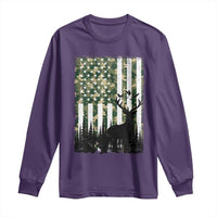 Deer Hunting Long Sleeve Shirt American Flag Camo Gift - Wonder Print Shop