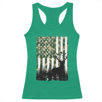 Deer Hunting Racerback Tank Top American Flag Camo Gift - Wonder Print Shop