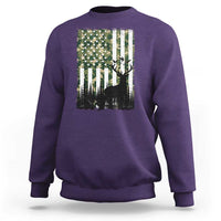 Deer Hunting Sweatshirt American Flag Camo Gift - Wonder Print Shop