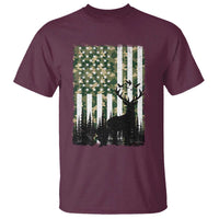 Deer Hunting T Shirt American Flag Camo Gift - Wonder Print Shop