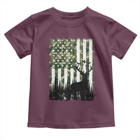 Deer Hunting Toddler T Shirt American Flag Camo Gift - Wonder Print Shop