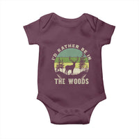 Hunting Season Baby Onesie I Would Rather Be In The Woods - Wonder Print Shop