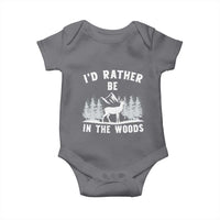 I Would Rather Be In The Woods Baby Onesie Deer Hunter Gift - Wonder Print Shop