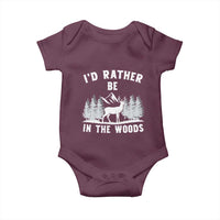 I Would Rather Be In The Woods Baby Onesie Deer Hunter Gift - Wonder Print Shop