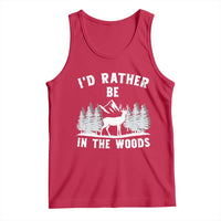 I Would Rather Be In The Woods Tank Top Deer Hunter Gift - Wonder Print Shop
