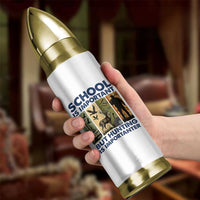 School Is Important But Hunting Is Importanter Bullet Tumbler Retro Deer Hunting Gift