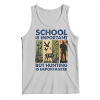School Is Important But Hunting Is Importanter Tank Top Retro Deer Hunting Gift - Wonder Print Shop