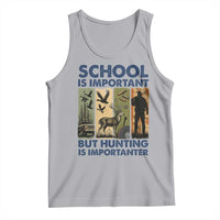 School Is Important But Hunting Is Importanter Tank Top Retro Deer Hunting Gift - Wonder Print Shop
