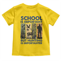 School Is Important But Hunting Is Importanter Toddler T Shirt Retro Deer Hunting Gift - Wonder Print Shop