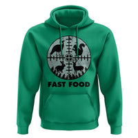 Funny Hunter Joke Hoodie Hunting Fast Food Animals - Wonder Print Shop