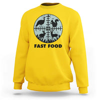 Funny Hunter Joke Sweatshirt Hunting Fast Food Animals - Wonder Print Shop