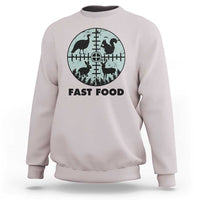 Funny Hunter Joke Sweatshirt Hunting Fast Food Animals - Wonder Print Shop