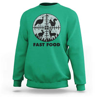 Funny Hunter Joke Sweatshirt Hunting Fast Food Animals - Wonder Print Shop