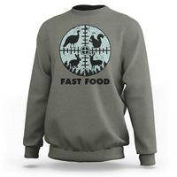 Funny Hunter Joke Sweatshirt Hunting Fast Food Animals - Wonder Print Shop