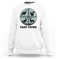Funny Hunter Joke Sweatshirt Hunting Fast Food Animals - Wonder Print Shop