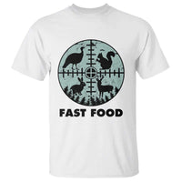 Funny Hunter Joke T Shirt Hunting Fast Food Animals - Wonder Print Shop