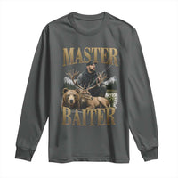 Hunting Lovers Dad Gift Long Sleeve Shirt Master Baiter - Wonder Print Shop