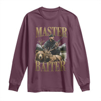 Hunting Lovers Dad Gift Long Sleeve Shirt Master Baiter - Wonder Print Shop