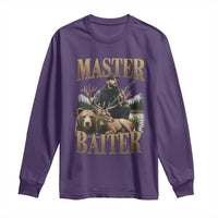 Hunting Lovers Dad Gift Long Sleeve Shirt Master Baiter - Wonder Print Shop