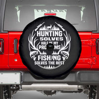 Fishing Hunting Solve Problems Spare Tire Cover Gift Idea For Hunter Fisherman - Wonder Print Shop