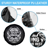 Fishing Hunting Solve Problems Spare Tire Cover Gift Idea For Hunter Fisherman - Wonder Print Shop