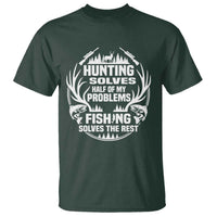 Fishing Hunting Solve Problems T Shirt Gift Idea For Hunter Fisherman - Wonder Print Shop