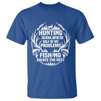 Fishing Hunting Solve Problems T Shirt Gift Idea For Hunter Fisherman - Wonder Print Shop